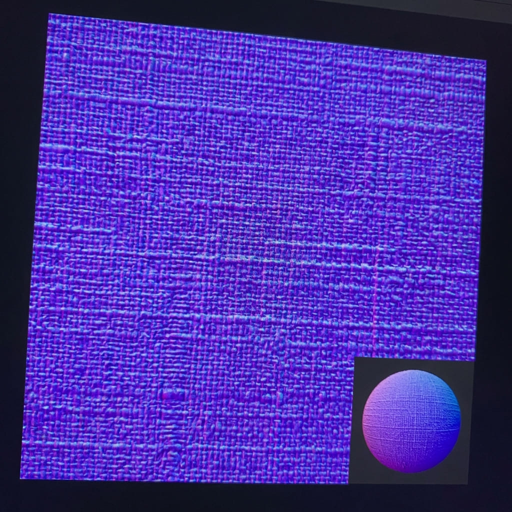Fabric texture normal map example