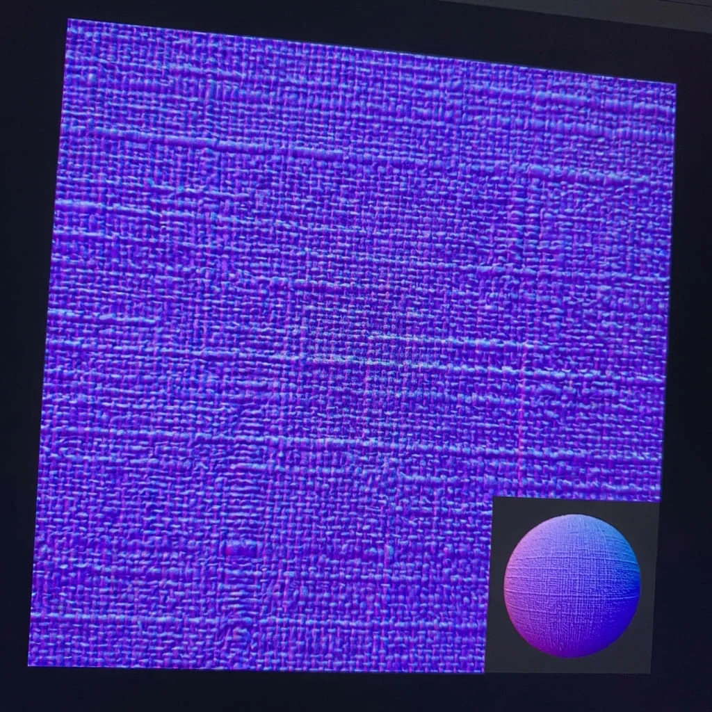 Fabric texture normal map example